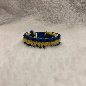 Handmade Blue and Gold Paracord Bracelet